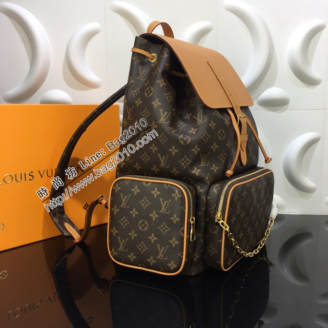 LV路易威登2023专柜新款M44658 Trio双肩包 男士Monogram帆布包 ydh5371